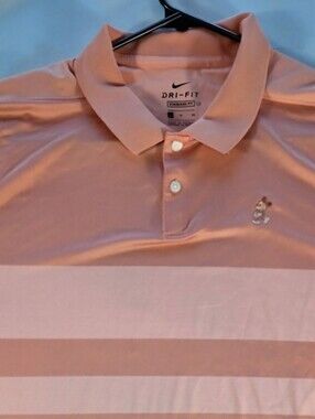 Nike Dri-FIT Polo Shirt XL Salmon Mickey Mouse Golf Casual Mens